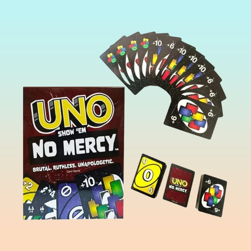 JUEGO CARTAS UNO VERSIÓN NO MERCY MESA DIVERSIÓN RECREACIÓN | UNO CARD GAME NO MERCY VERSION TABLE FUN RECREATION
