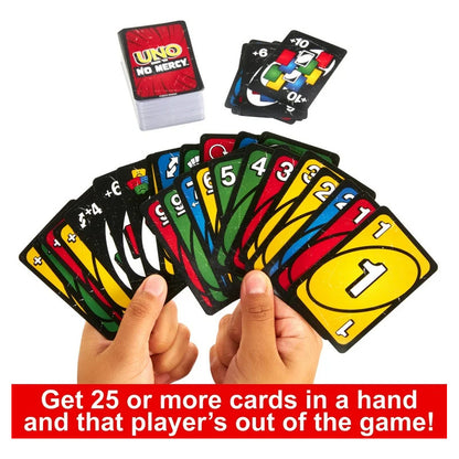 JUEGO CARTAS UNO VERSIÓN NO MERCY MESA DIVERSIÓN RECREACIÓN | UNO CARD GAME NO MERCY VERSION TABLE FUN RECREATION
