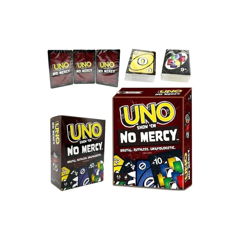 JUEGO CARTAS UNO VERSIÓN NO MERCY MESA DIVERSIÓN RECREACIÓN | UNO CARD GAME NO MERCY VERSION TABLE FUN RECREATION
