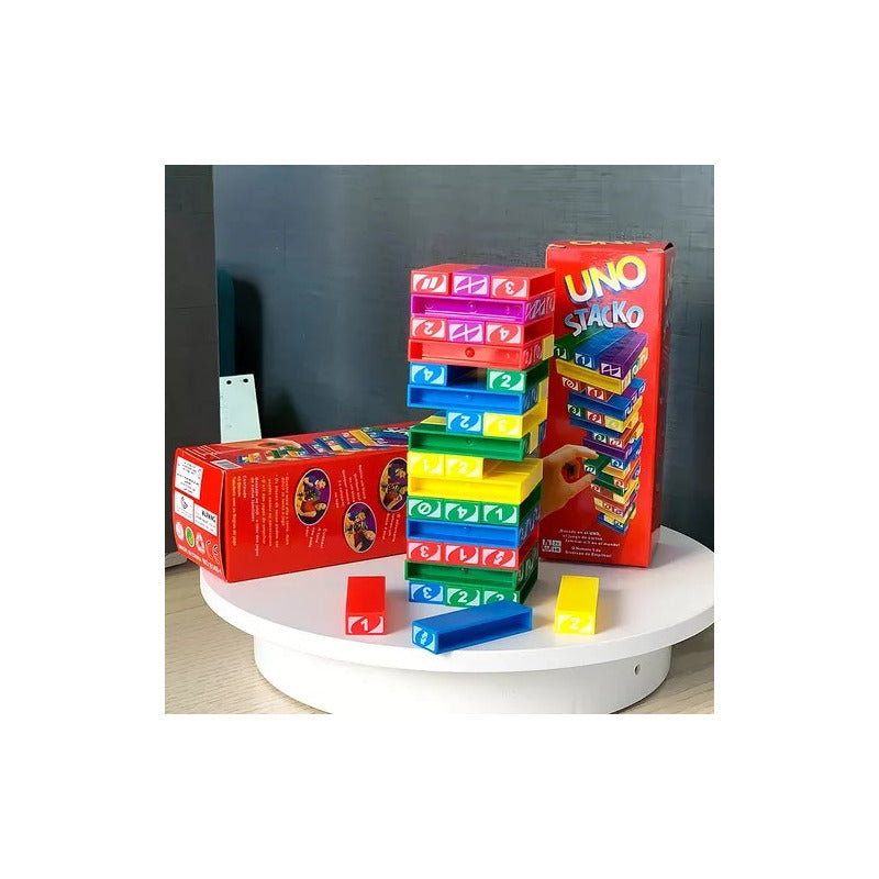 JUEGO MESA UNO STACKO TIPO JENGA | UNO STACKO TABLE GAME JENGA TYPE
