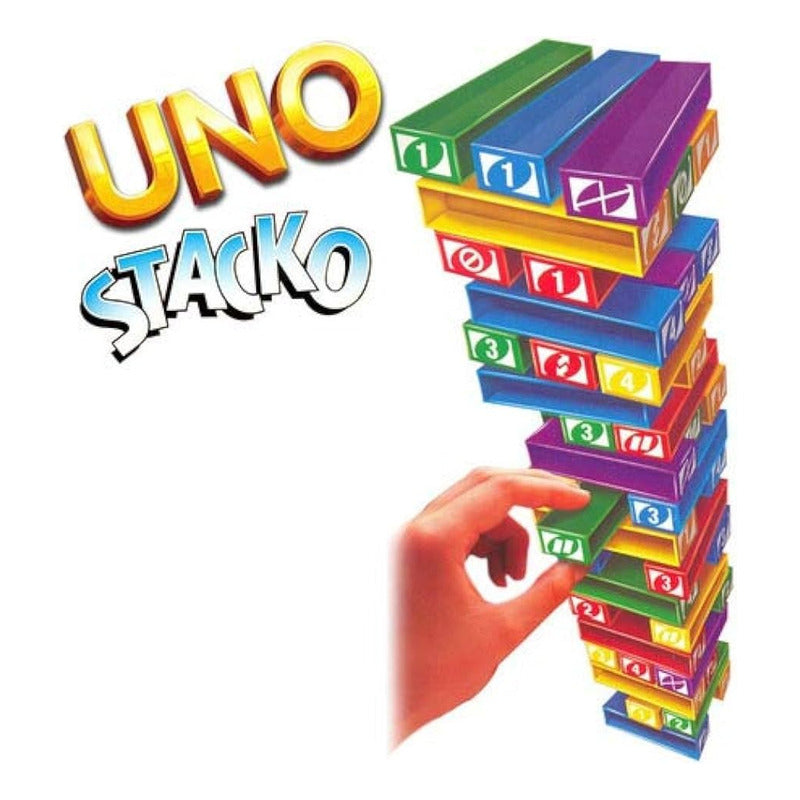 JUEGO MESA UNO STACKO TIPO JENGA | UNO STACKO TABLE GAME JENGA TYPE
