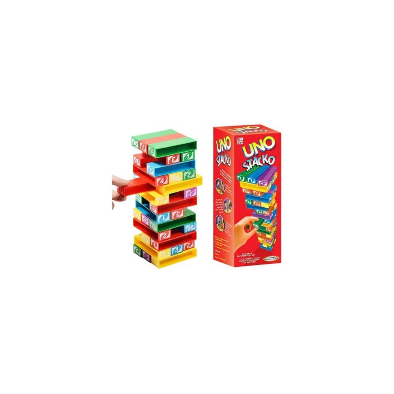 JUEGO MESA UNO STACKO TIPO JENGA | UNO STACKO TABLE GAME JENGA TYPE
