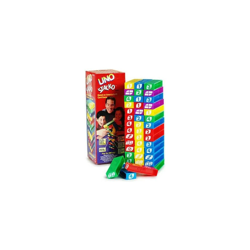JUEGO MESA UNO STACKO TIPO JENGA | UNO STACKO TABLE GAME JENGA TYPE
