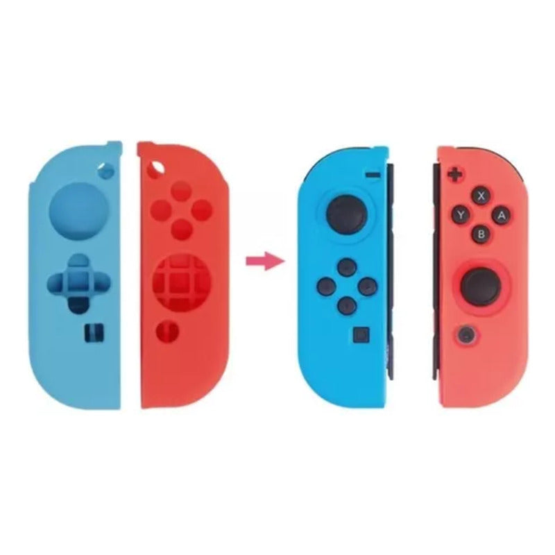JUEGO PROTECTOR SILICONA CONTROL PARA NINTENDO SWITCH OLED MIXTO | SILICONE CONTROLLER PROTECTOR SET FOR NINTENDO SWITCH OLED MIXED
