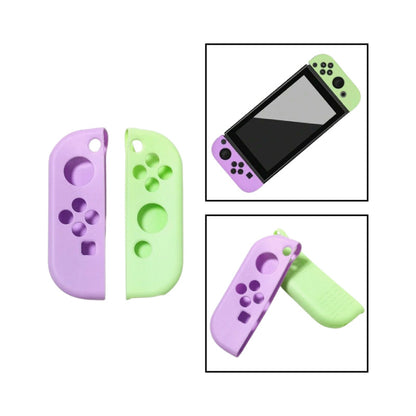JUEGO PROTECTOR SILICONA CONTROL PARA NINTENDO SWITCH OLED VERDE / LILA | SILICONE CONTROLLER PROTECTOR SET FOR NINTENDO SWITCH OLED GREEN / PURPLE
