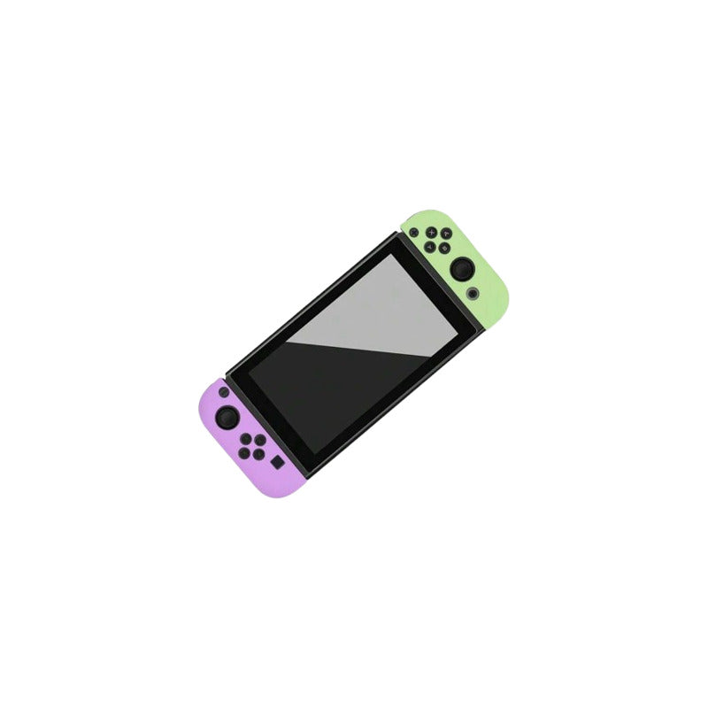 JUEGO PROTECTOR SILICONA CONTROL PARA NINTENDO SWITCH OLED VERDE / LILA | SILICONE CONTROLLER PROTECTOR SET FOR NINTENDO SWITCH OLED GREEN / PURPLE
