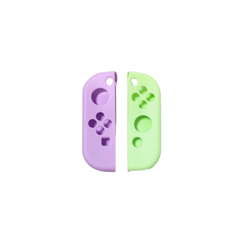 JUEGO PROTECTOR SILICONA CONTROL PARA NINTENDO SWITCH OLED VERDE / LILA | SILICONE CONTROLLER PROTECTOR SET FOR NINTENDO SWITCH OLED GREEN / PURPLE
