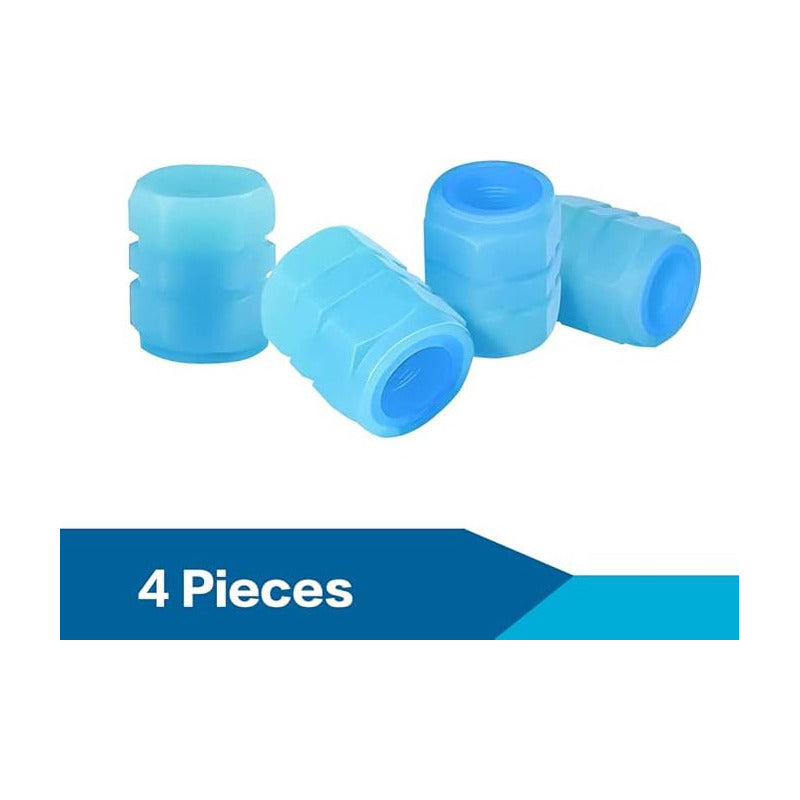 JUEGO TAPA FLOURESCENTE AZUL VÁLVULA AIRE NEUMÁTICO LLANTA | FLUORESCENT BLUE VALVE CAP SET AIR TIRE TIRE
