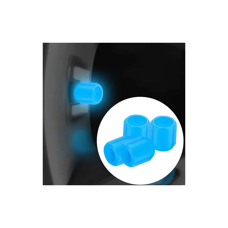 JUEGO TAPA FLOURESCENTE AZUL VÁLVULA AIRE NEUMÁTICO LLANTA | FLUORESCENT BLUE VALVE CAP SET AIR TIRE TIRE
