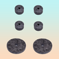 KIT 6 FIELTRO FELPA AJUSTE BASE PLATILLOS BATERIA SET CYMBAL PLATEADO