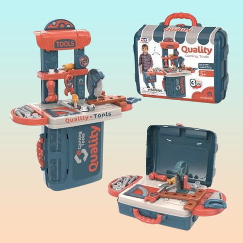 KIT HERRAMIENTAS NIÑOS MALETÍN 3 EN 1 JUGUETE SET 30PCS | KIDS TOOL KIT SUITCASE 3 IN 1 TOY SET 30PCS
