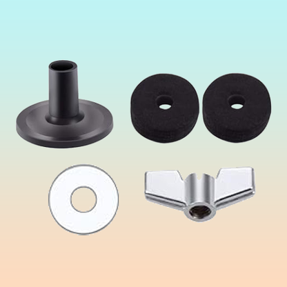KIT PARA PLATILLOS DE BATERIA 5 PIEZAS SET CYMBALS PLATEADO | 5-PIECE DRUM CYMBAL KIT SET SILVER

