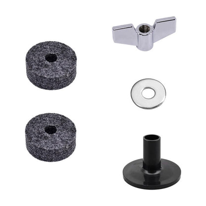 KIT PARA PLATILLOS DE BATERIA 5 PIEZAS SET CYMBALS PLATEADO | 5-PIECE DRUM CYMBAL KIT SET SILVER
