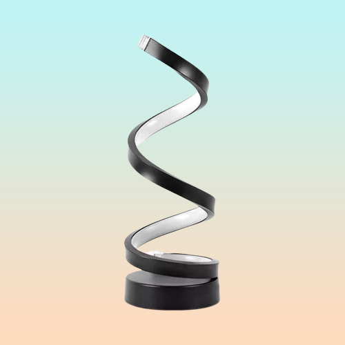 LAMPARA USB ESPIRAL ESCRITORIO MESA NOCHE ESTUDIO MODERNA NEGRO BLANCO 5V | USB SPIRAL LAMP DESK TABLE NIGHT STUDY MODERN BLACK WHITE 5V
