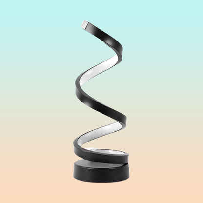 LAMPARA USB ESPIRAL ESCRITORIO MESA NOCHE ESTUDIO MODERNA NEGRO BLANCO 5V | USB SPIRAL LAMP DESK TABLE NIGHT STUDY MODERN BLACK WHITE 5V
