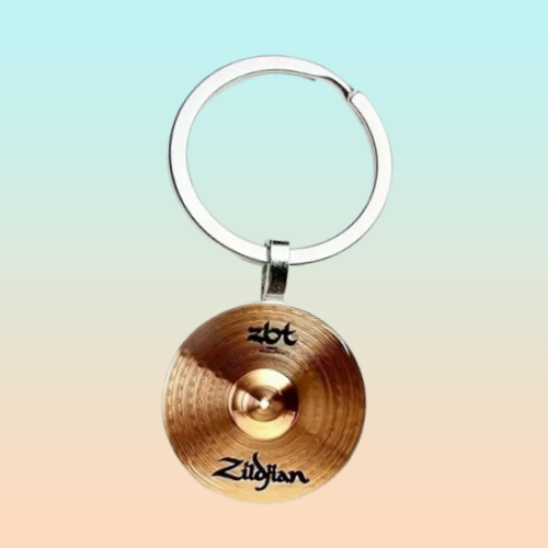 LLAVERO PLATILLO BATERIA MUSICA CON LOGO | DRUM CYMBAL KEYCHAIN WITH LOGO