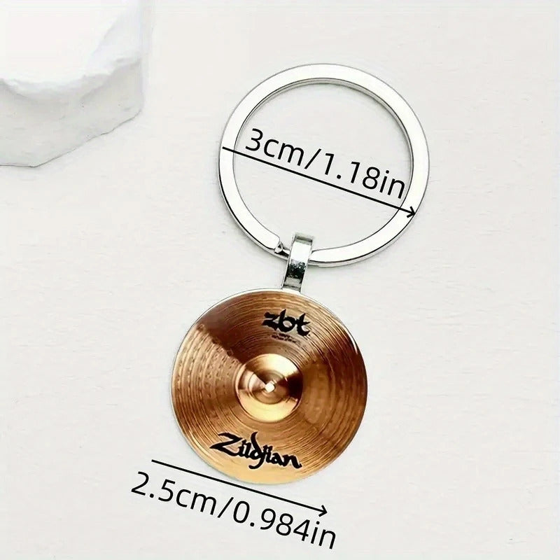 LLAVERO PLATILLO BATERIA MUSICA CON LOGO | DRUM CYMBAL KEYCHAIN WITH LOGO