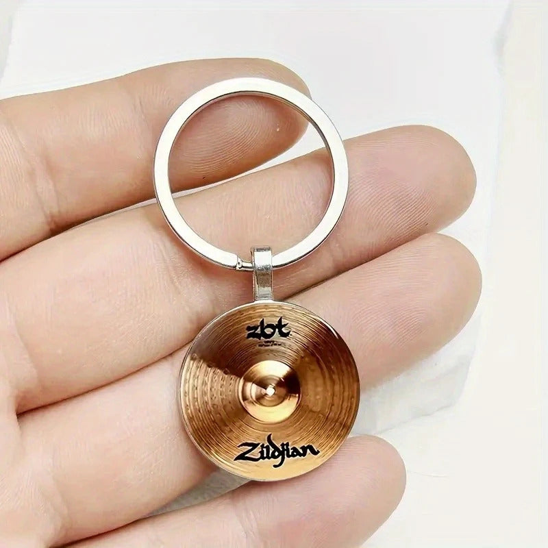 LLAVERO PLATILLO BATERIA MUSICA CON LOGO | DRUM CYMBAL KEYCHAIN WITH LOGO