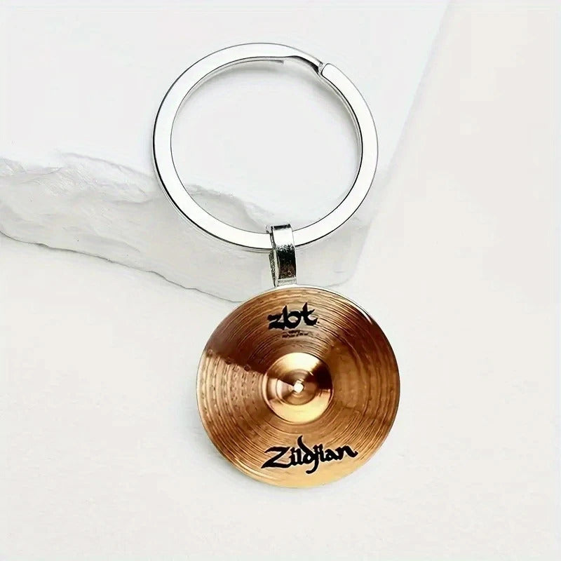 LLAVERO PLATILLO BATERIA MUSICA CON LOGO | DRUM CYMBAL KEYCHAIN WITH LOGO