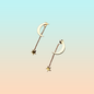 PENDIENTES ARETES STAR MOON CADENA LARGA DORADO OSCURO | STAR MOON EARRINGS LONG CHAIN DARK GOLD
