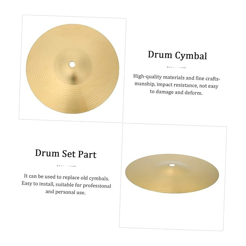 PLATILLO CRASH 14 PULGADAS BATERÍA ACÚSTICA PERCUSIÓN DORADO OSCURO | 14-INCH CRASH CYMBAL ACOUSTIC DRUM PERCUSSION DARK GOLD
