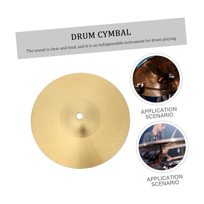 PLATILLO CRASH 14 PULGADAS BATERÍA ACÚSTICA PERCUSIÓN DORADO OSCURO | 14-INCH CRASH CYMBAL ACOUSTIC DRUM PERCUSSION DARK GOLD
