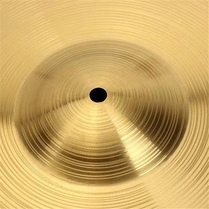 PLATILLO CRASH 14 PULGADAS BATERÍA ACÚSTICA PERCUSIÓN DORADO OSCURO | 14-INCH CRASH CYMBAL ACOUSTIC DRUM PERCUSSION DARK GOLD
