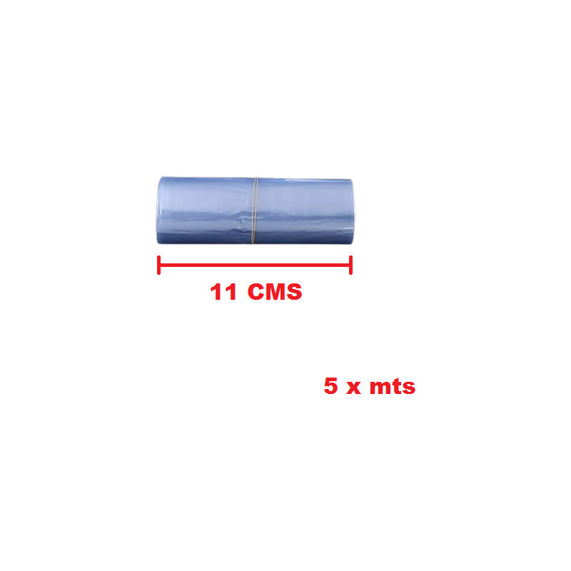 PLÁSTICO BOLSA TERMOENCOGIBLE PVC 11CMS X 5MTS ALIMENTOS TRANSPARENTE | PVC HEAT SHRINK BAG PLASTIC 11CM X 5M FOOD GRADE TRANSPARENT
