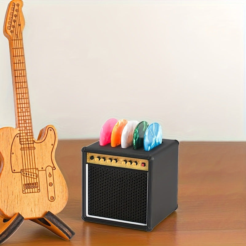 PORTA PUAS PICKS GUITARRA TIPO AMPLIFICADOR SPEAKER NEGRO SMALL | GUITAR PICK HOLDER AMPLIFIER SPEAKER TYPE BLACK SMALL
