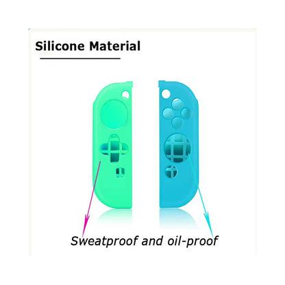 PROTECTOR SILICONA JOY-CON PARA NINTENDO SWITCH OLED VERDE/AZUL | SILICONE JOY-CON PROTECTOR FOR NINTENDO SWITCH OLED GREEN/BLUE

