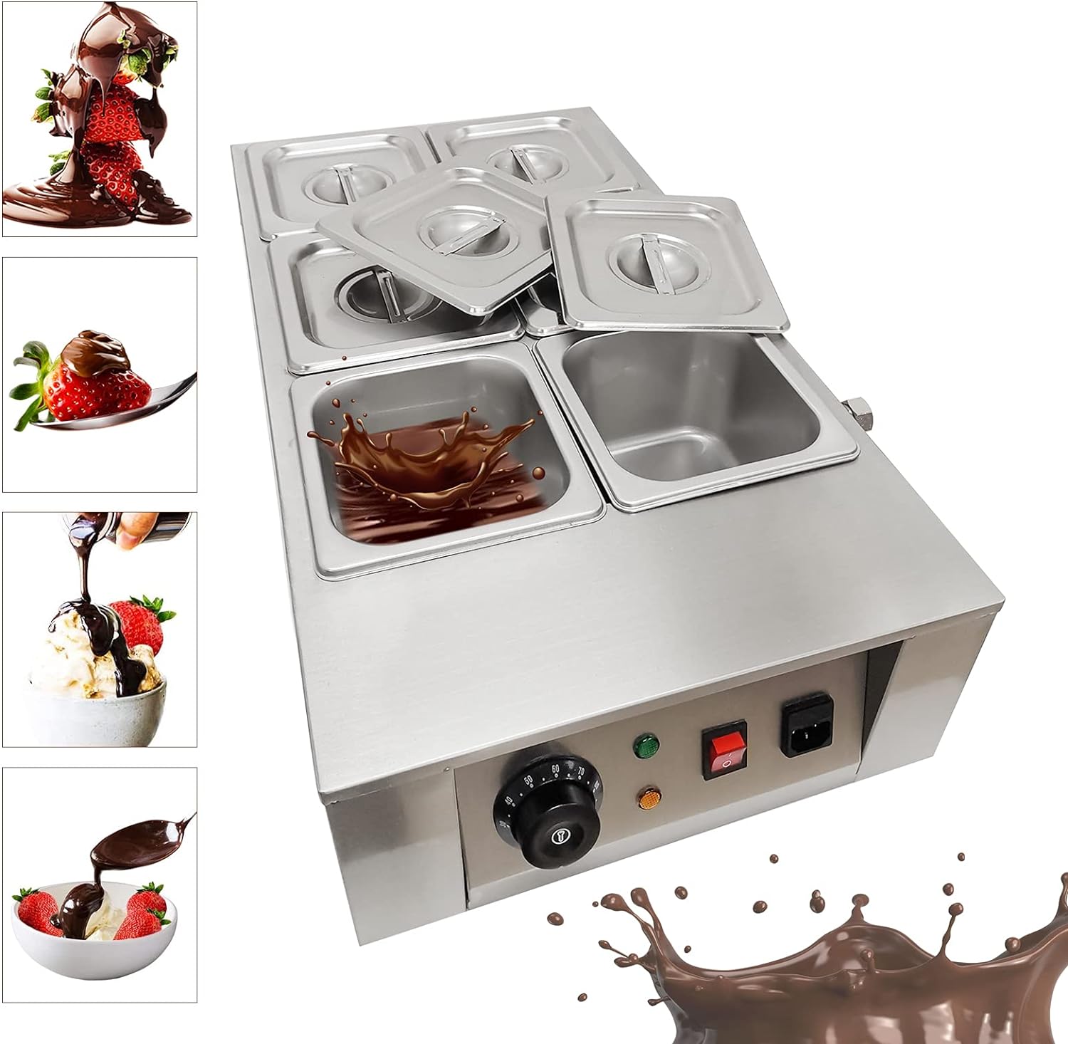PX7000184 - MAQUINA DERRETODORA CHOCOLATE 6 PUESTOS - CHOCOLATE MELTING MACHINE 6 POSITIONS | GIGAOUTLET CO