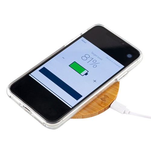 PX7000185 - CARGADOR INALAMBRICO CELULAR MADERA CORAZON - WIRELESS CELL PHONE CHARGER WOOD HEART | GIGAOUTLET GO