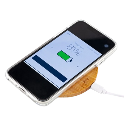 PX7000185 - CARGADOR INALAMBRICO CELULAR MADERA CORAZON - WIRELESS CELL PHONE CHARGER WOOD HEART | GIGAOUTLET GO