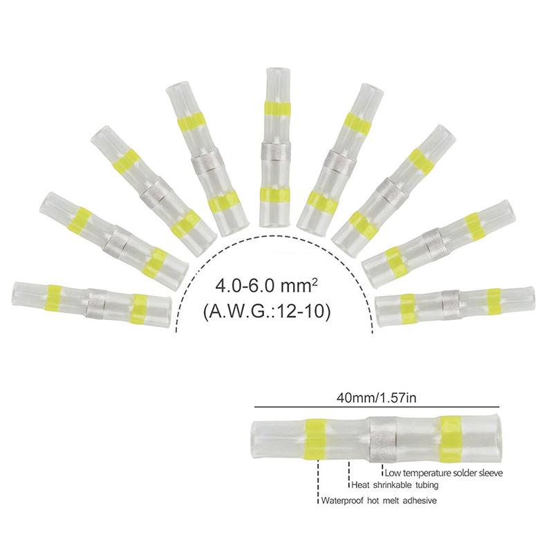 PX7000220 - 10x CONECTOR TERMOENCOGIBLE TERMORETRACTIL 6mm x 6.8mm x 40mm - 10x HEAT SHRINK CONNECTOR 6mm x 6.8mm x 40mm | GIGAOUTLET GO