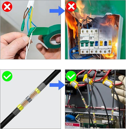 PX7000220 - 10x CONECTOR TERMOENCOGIBLE TERMORETRACTIL 6mm x 6.8mm x 40mm - 10x HEAT SHRINK CONNECTOR 6mm x 6.8mm x 40mm | GIGAOUTLET GO