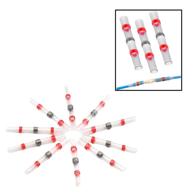 PX7000222 - 10x CONECTOR TERMOENCOGIBLE TERMORETRACTIL 2.7mm x 3.6mm x 40mm - 10x HEAT SHRINK CONNECTOR 2.7mm x 3.6mm x 40mm | GIGAOUTLET GO
