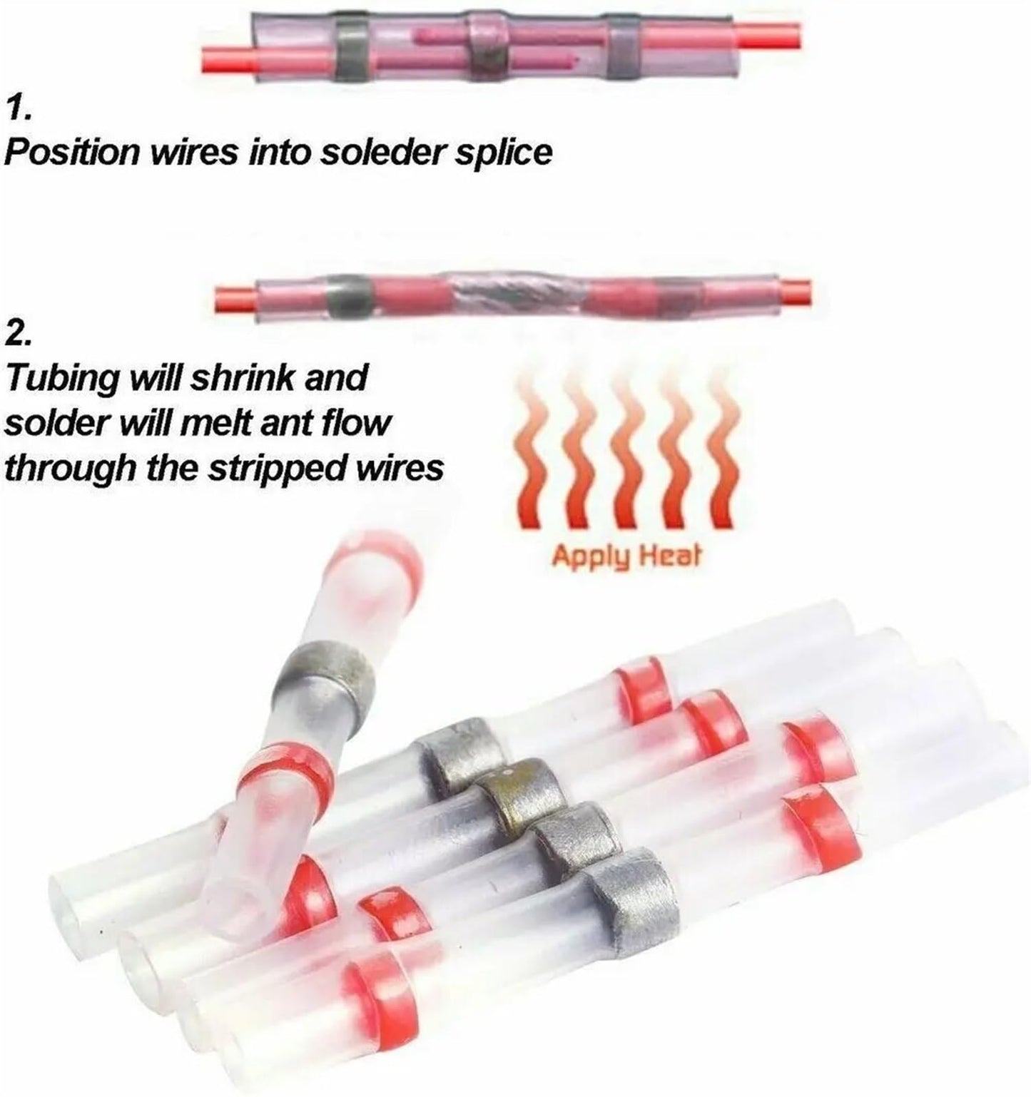 PX7000222 - 10x CONECTOR TERMOENCOGIBLE TERMORETRACTIL 2.7mm x 3.6mm x 40mm - 10x HEAT SHRINK CONNECTOR 2.7mm x 3.6mm x 40mm | GIGAOUTLET GO