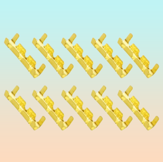 10X CONECTOR ENCRIMPADO CABLE METALICO 4MM X 15MM CONEXION COBRE