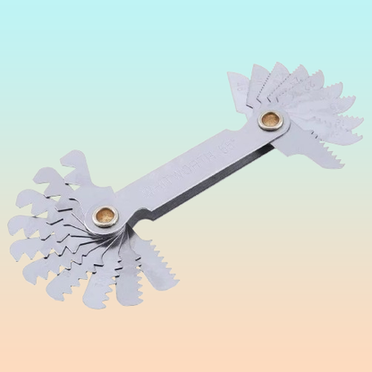 MEDIDOR CALIBRADOR ROSCA TORNILLO TORNO 20 CUCHILLAS 55°