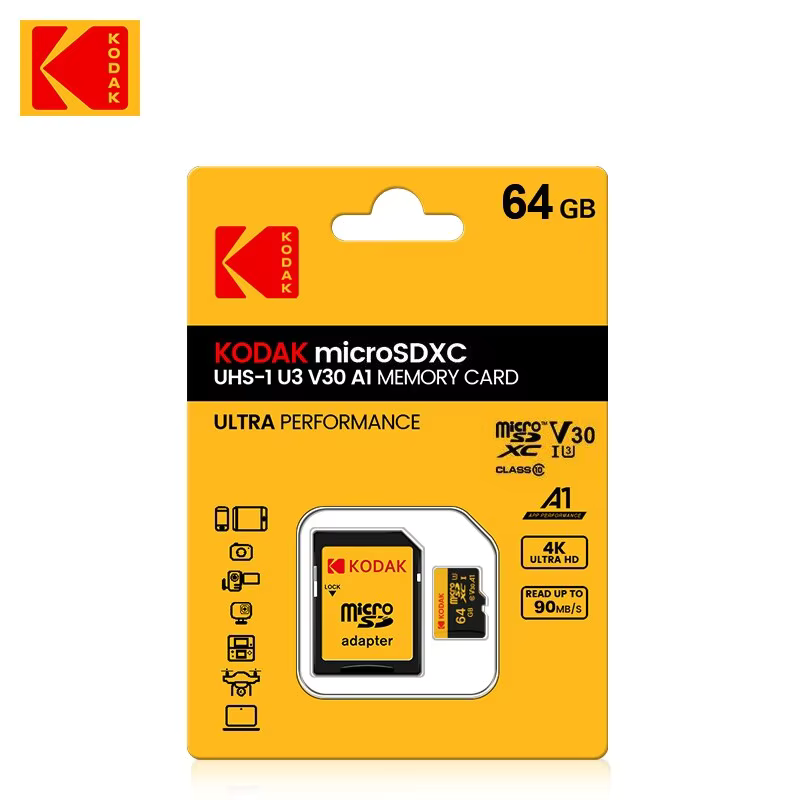 PX7000424 - TARJETA MICRO SD 64GB KODAK XC I3 C10 V30 A1 - MICRO SD CARD 64GB KODAK XC I3 C10 V30 A1 | GIGAOUTLET GO
