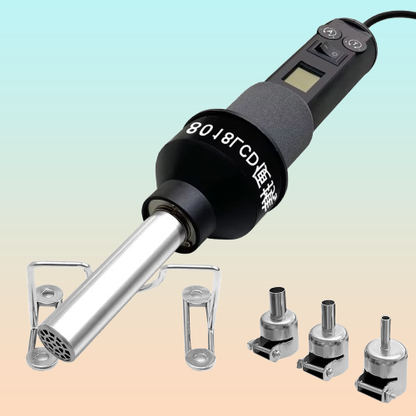 PISTOLA CALOR DIGITAL LCD 110V ESTACIÓN SOLDADURA AJUSTABLE GRIS OSCURO 110V