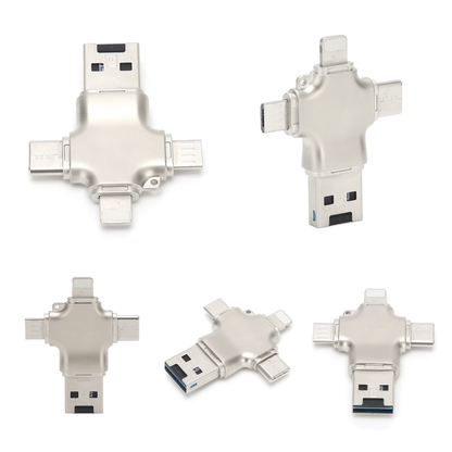 PX7000440 - LECTOR TARJETAS MICRO SD 4 EN 1 USB OTG TIPO C LIGHTNING IPHONE IPAD MAC PC ANDROID - MICRO SD CARD READER 4 IN 1 USB OTG TYPE C LIGHTNING IPHONE IPAD MAC PC ANDROID | GIGAOUTLET GO