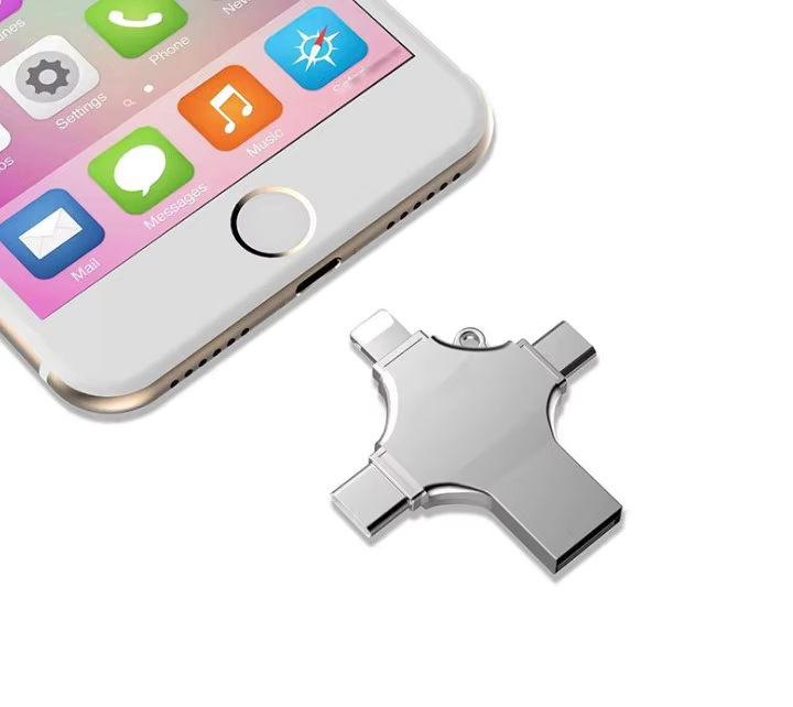 PX7000440 - LECTOR TARJETAS MICRO SD 4 EN 1 USB OTG TIPO C LIGHTNING IPHONE IPAD MAC PC ANDROID - MICRO SD CARD READER 4 IN 1 USB OTG TYPE C LIGHTNING IPHONE IPAD MAC PC ANDROID | GIGAOUTLET GO