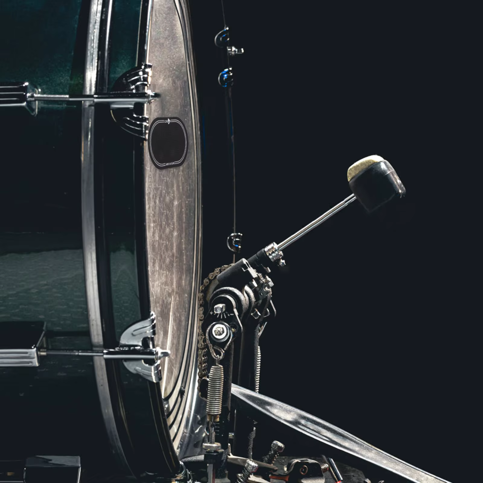 PX7000488 - PARCHE 7" DOBLE BOMBO PEDAL LEO NEGRO - 7" DOUBLE BASS PEDAL PATCH LEO BLACK | GIGAOUTLET GO