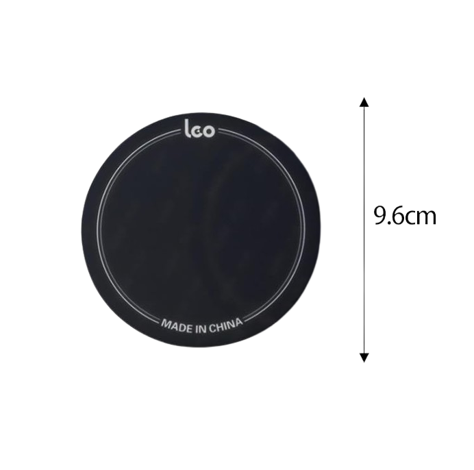 PX7000489 - PARCHE 7" BOMBO PEDAL SENCILLO LEO NEGRO - 7" BASS DRUM SINGLE PEDAL PATCH LEO BLACK | GIGAOUTLET GO