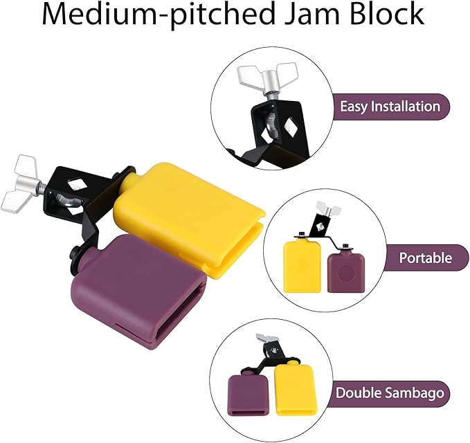 PX7000563 - CAMPANA DOBLE PERCUSION TIMBAL BATERIA CLAVE - DOUBLE BELL PERCUSSION TIMBAL DRUM CLAVE | GIGAOUTLET GO