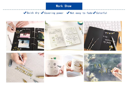 PX7000571 - 2x MARCADOR METALIZADO DORADO & PLATEADOdo ROTULADOR LAPICERO - 2x GOLD & SILVER METALLIC MARKER & PEN | GIGAOUTLET GO