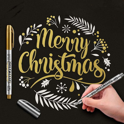 PX7000571 - 2x MARCADOR METALIZADO DORADO & PLATEADOdo ROTULADOR LAPICERO - 2x GOLD & SILVER METALLIC MARKER & PEN | GIGAOUTLET GO