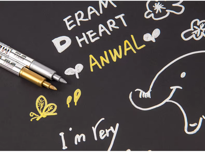 PX7000571 - 2x MARCADOR METALIZADO DORADO & PLATEADOdo ROTULADOR LAPICERO - 2x GOLD & SILVER METALLIC MARKER & PEN | GIGAOUTLET GO