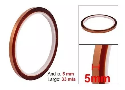 PX7000620 - 2x CINTA TERMICA 5mm 10mts 50° - 260°c - 2x THERMAL TAPE 5mm 10m 50° - 260°C _ GIGAOUTLET GO